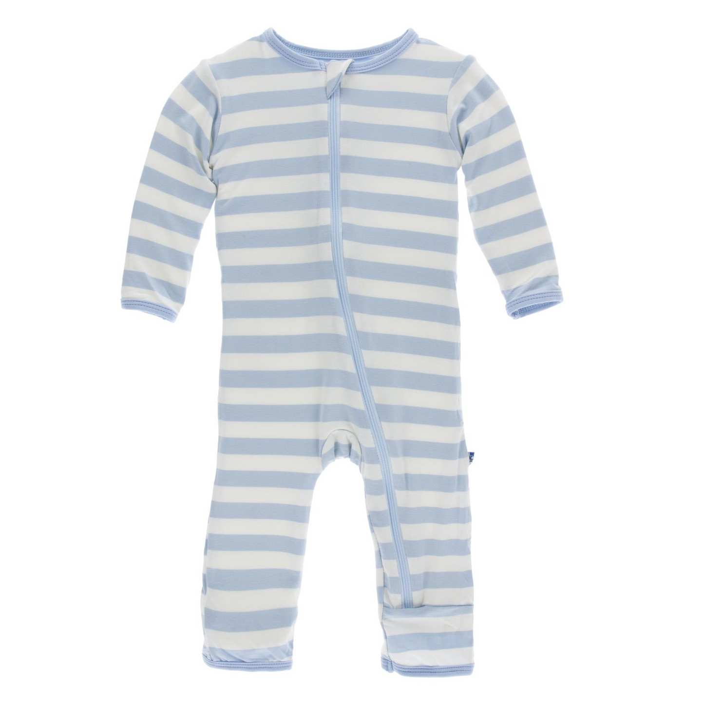 Print Coverall with Zipper | Pond Stripe