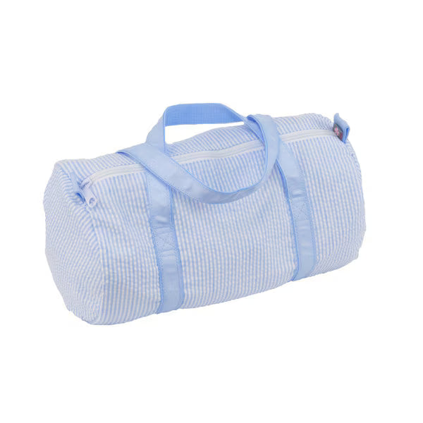 Baby Blue Seersucker Baby Duffel