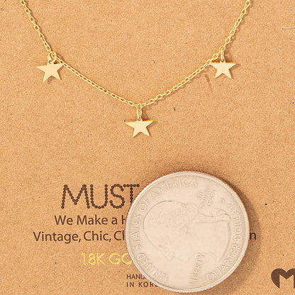 Multi Mini Star Charm Necklace
