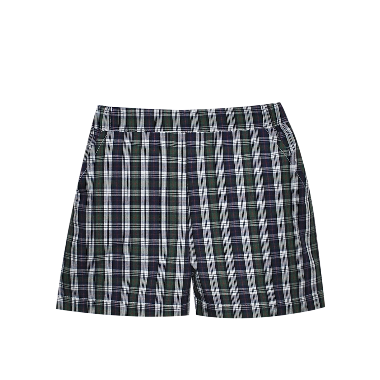 Navy Plaid Brayden Boy Short