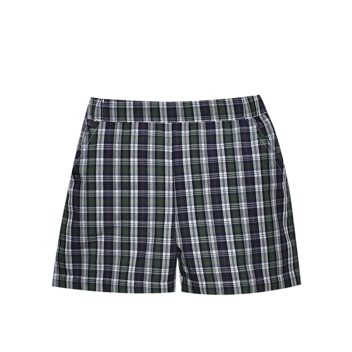 Navy Plaid Brayden Boy Short