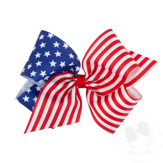 King Print Grosgrain Bow | Stars & Stripes