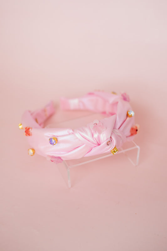 Iridescent Frosted Gummy Bear Knot Headband | Pink