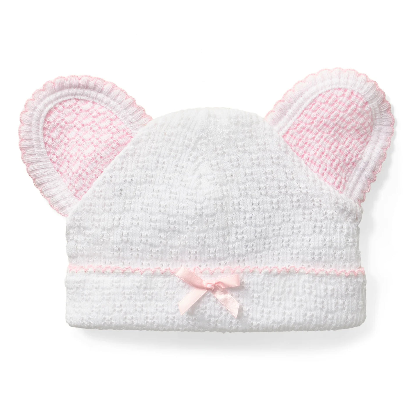 Paty Bear Cap w Bow | Pink