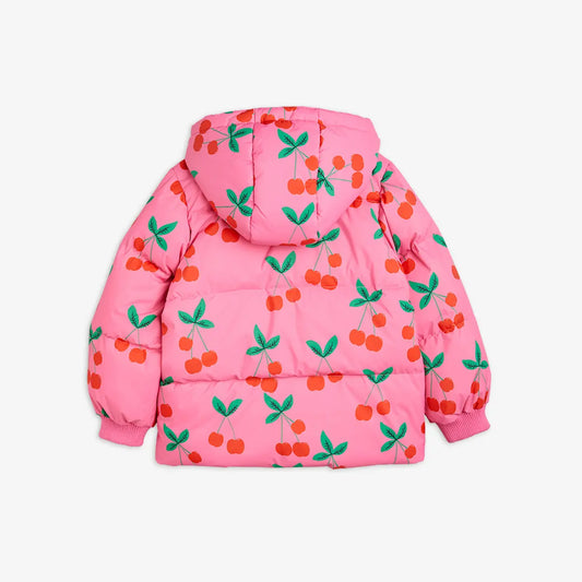 Cherries AOP Puffer Jacket | Pink