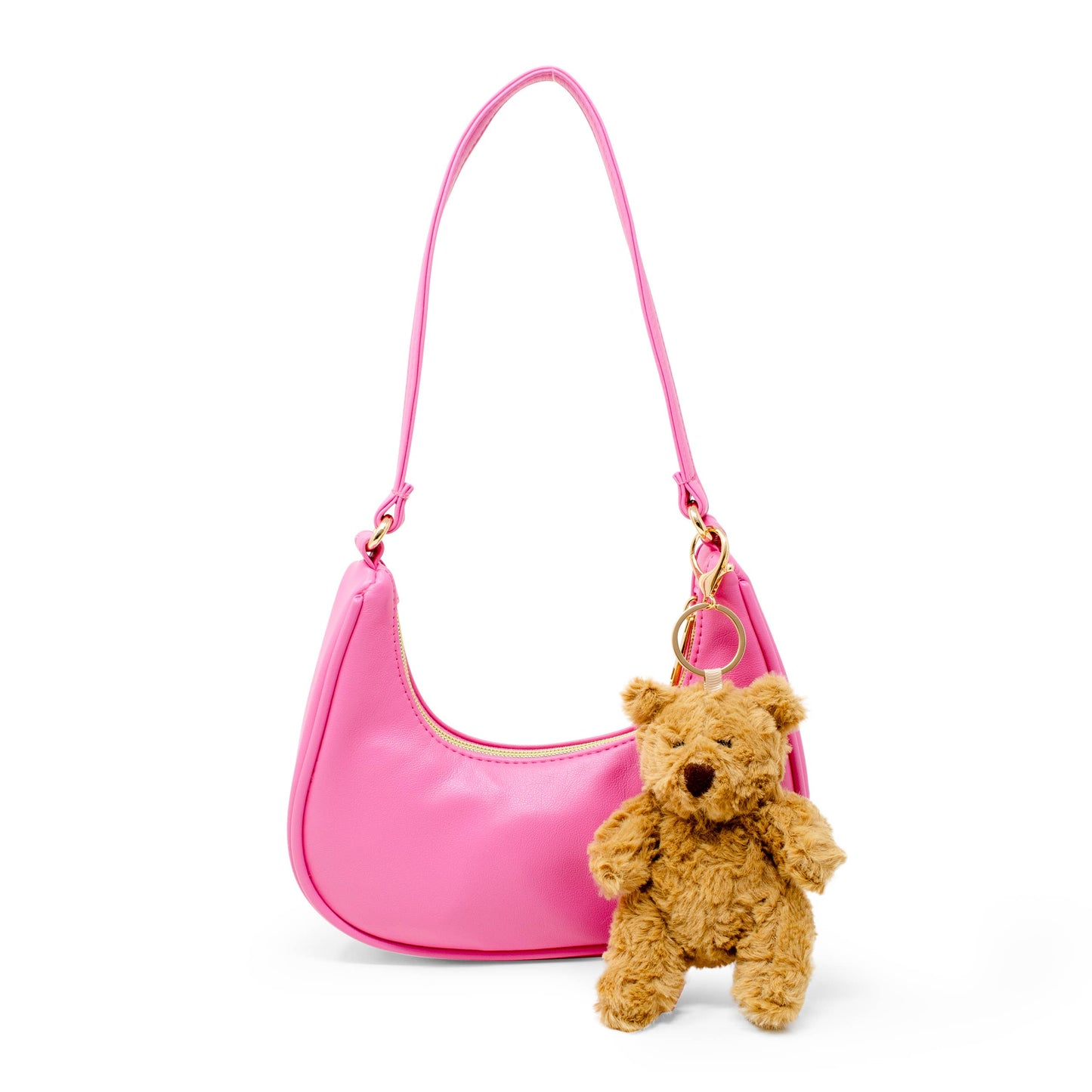 Teddy Bear Charm Shoulder Handbag