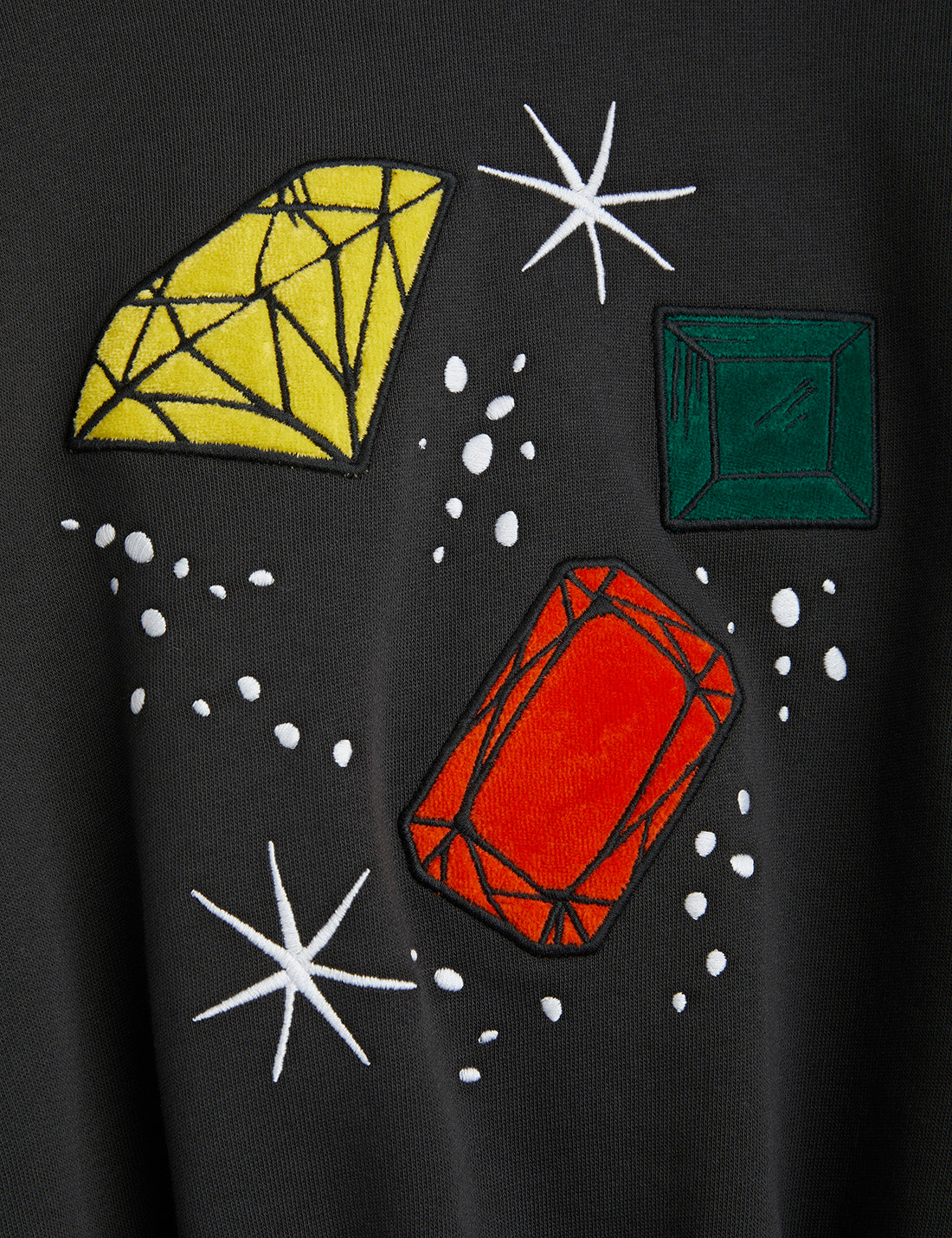 Jewels Applique Sweatshirt | Black