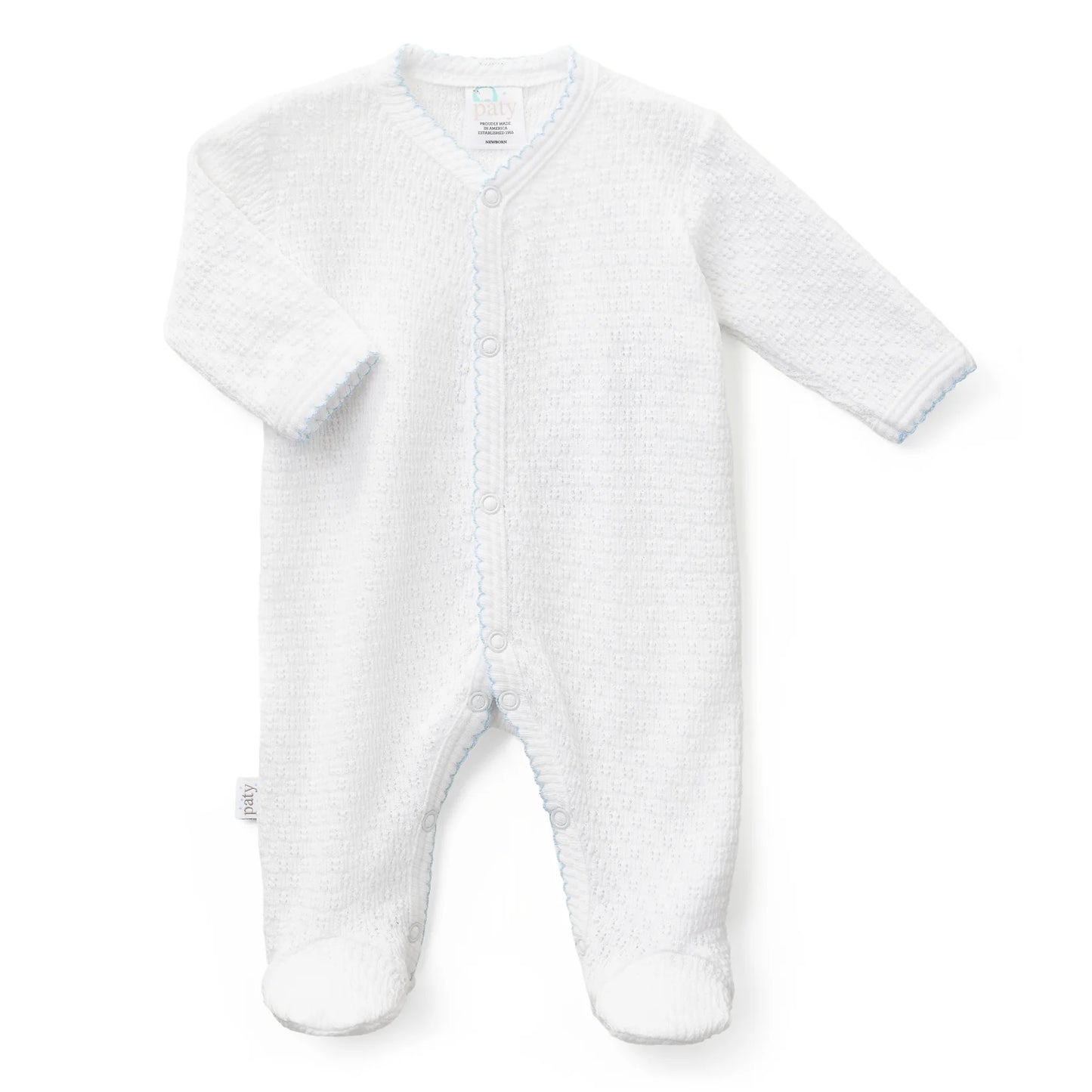 Paty Knit Footie | Blue