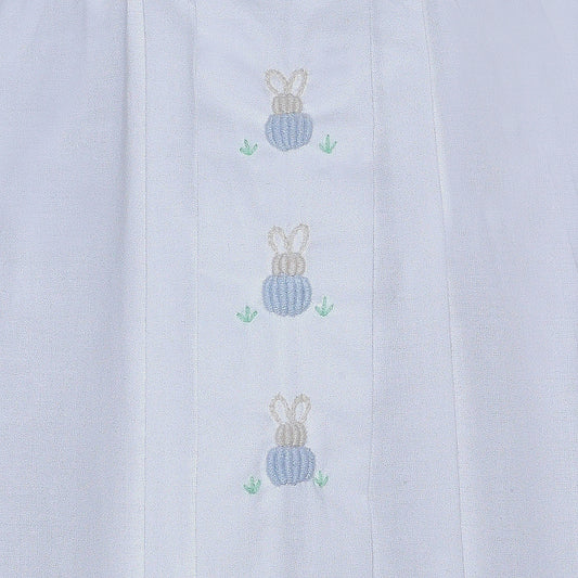 White Hanan Boy Daygown | Bunnies