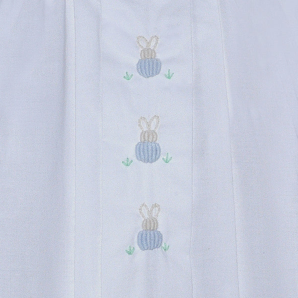 White Hanan Boy Daygown | Bunnies