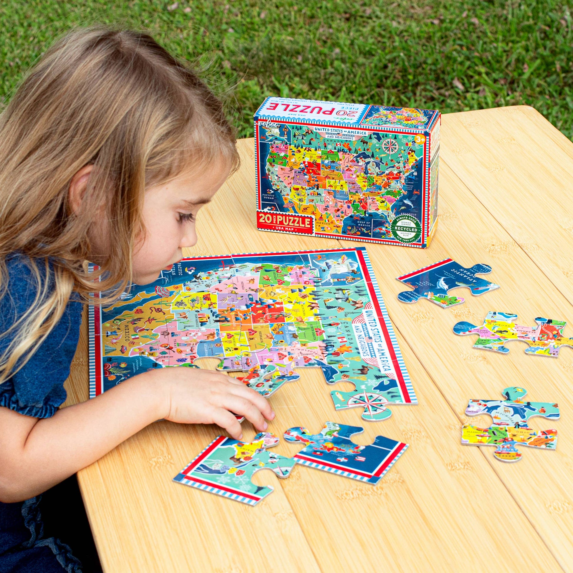 USA Map 20 Piece Puzzle