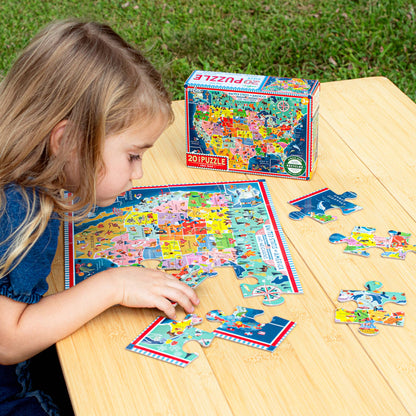 USA Map 20 Piece Puzzle