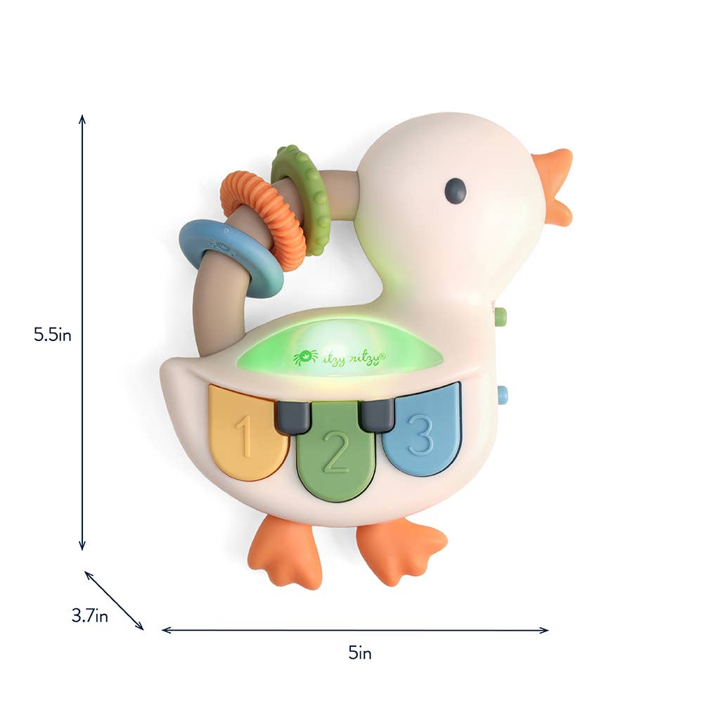 Bitzy Tunes™ Goose | Light-up Piano Toy