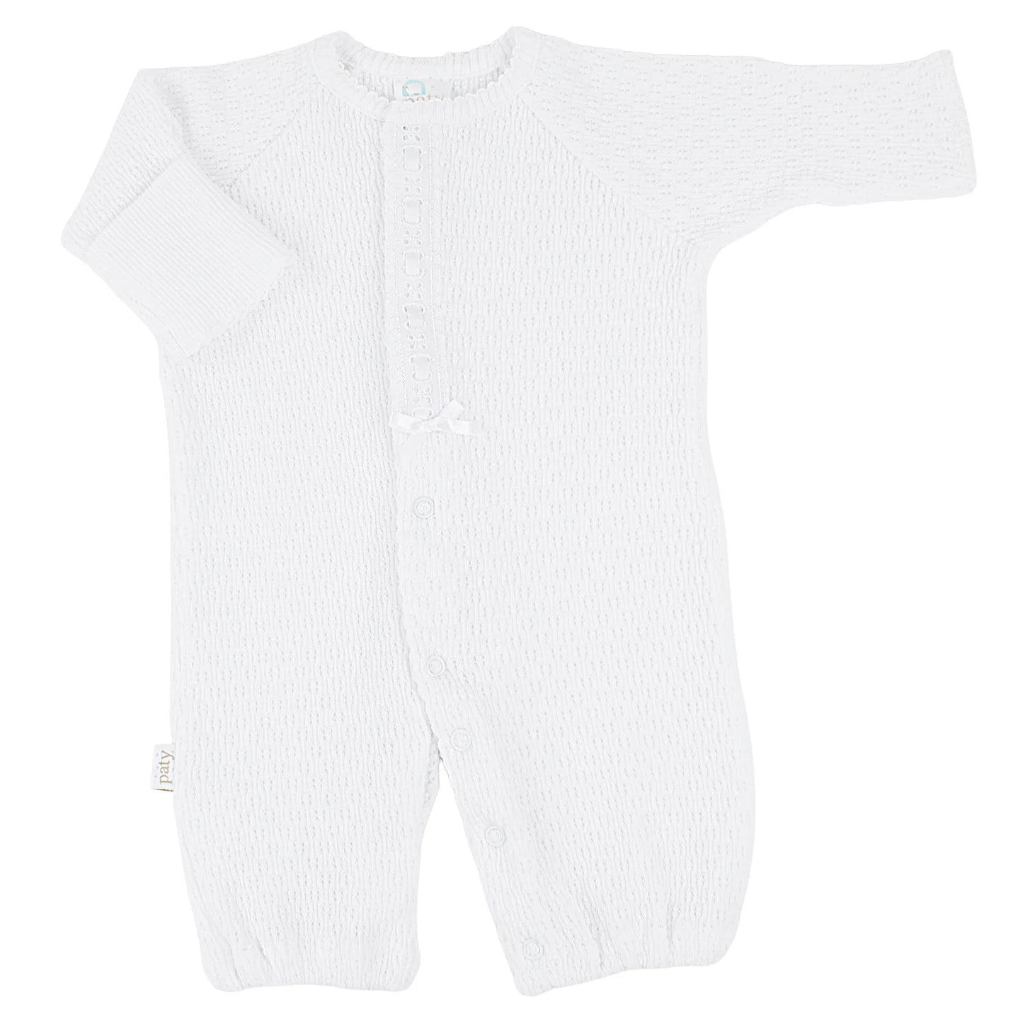 Paty Knit Converter w Eyelet Trim | White