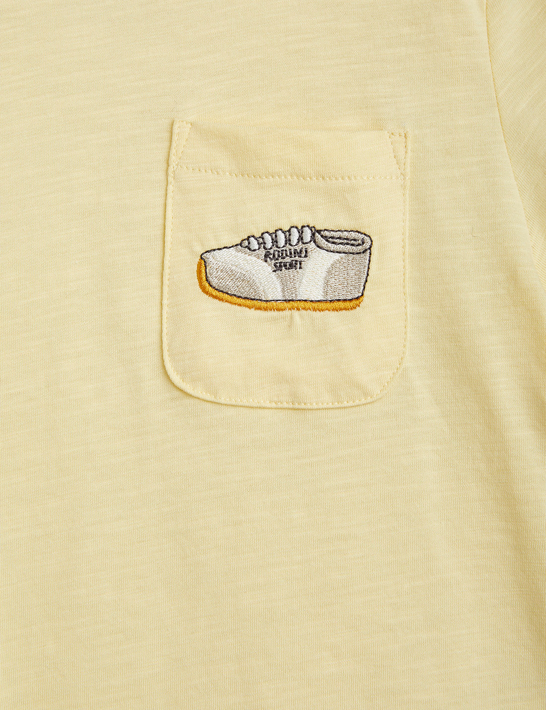 Jogging Embroidered Short Sleeve Tee | Yellow