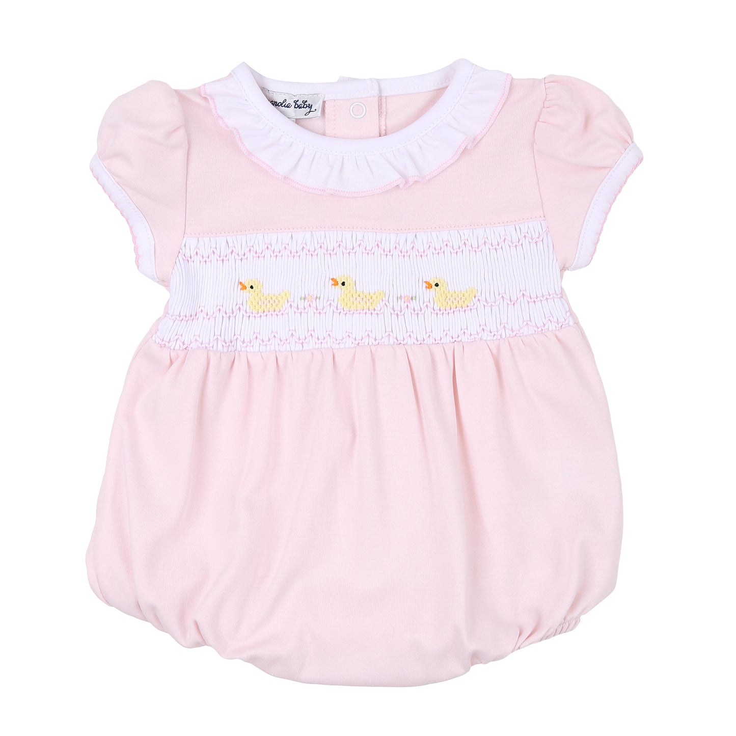 Just Ducky Smocked Bubble | Pink