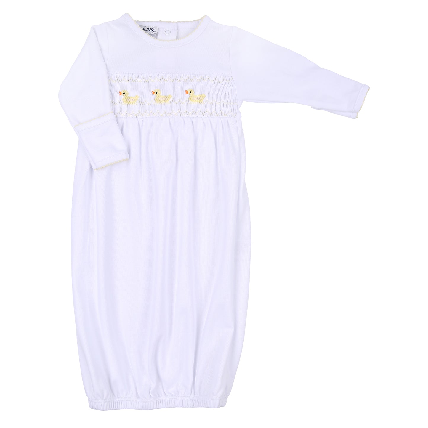Just Ducky Smocked Gathered Gown | Yellow