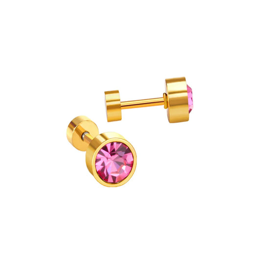 Screwback Stud | 3mm Juliet | Pink