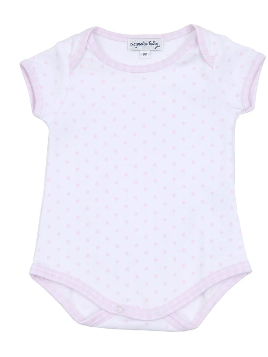 Gingham Dots Bodysuit | Pink