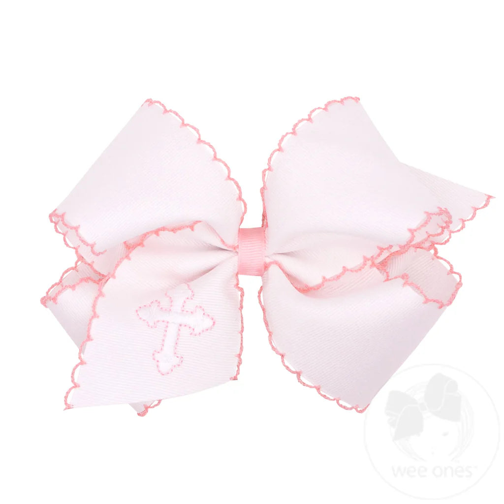 King Cross Embroidered Grosgrain Bow | Pink