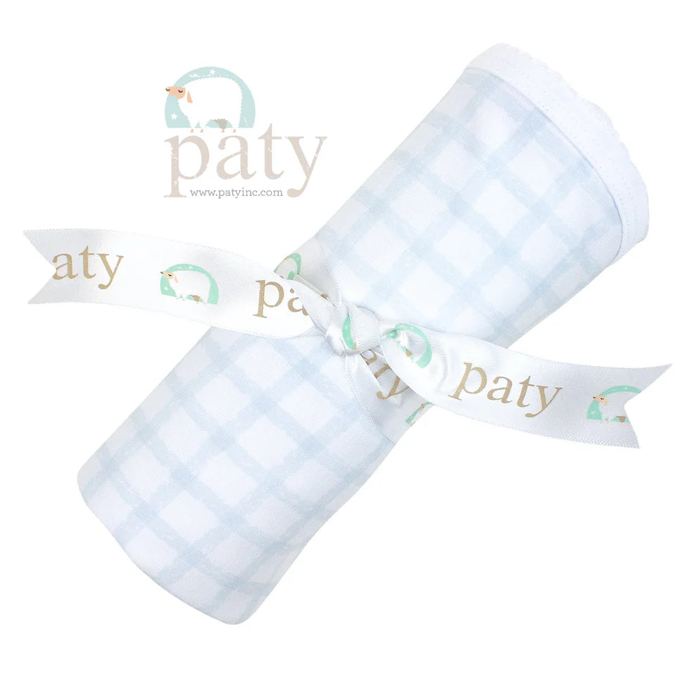 Pima Blanket | Blue Gingham