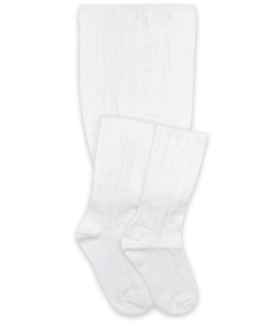 Jefferies Socks Classic Cable Tights  | White