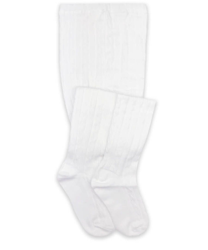 Jefferies Socks Classic Cable Tights  | White