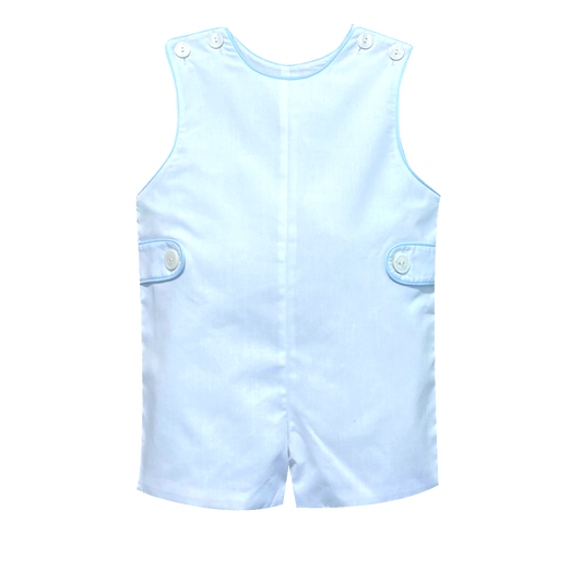White with Blue Piping Hayes Shortall