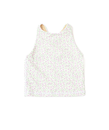 active tank, cottage floral lilac