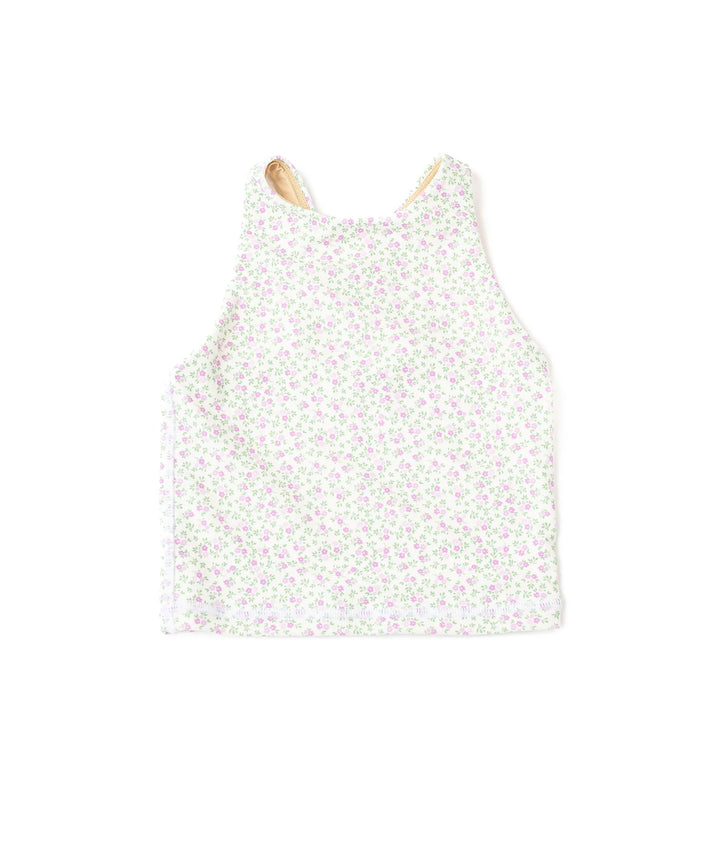 active tank, cottage floral lilac