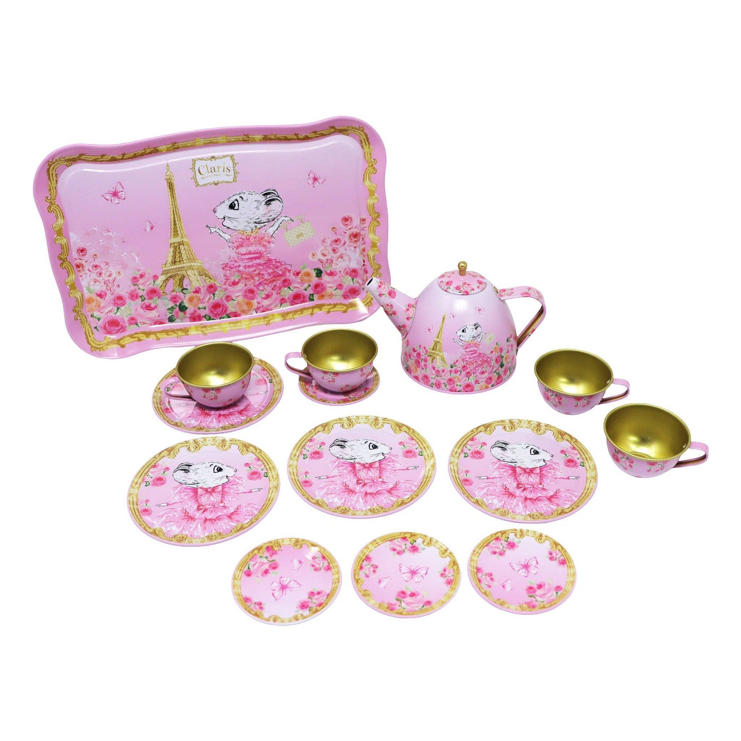 Claris The Chicest Mouse In Paris Picnic Basket Tea Set | Pack of 2