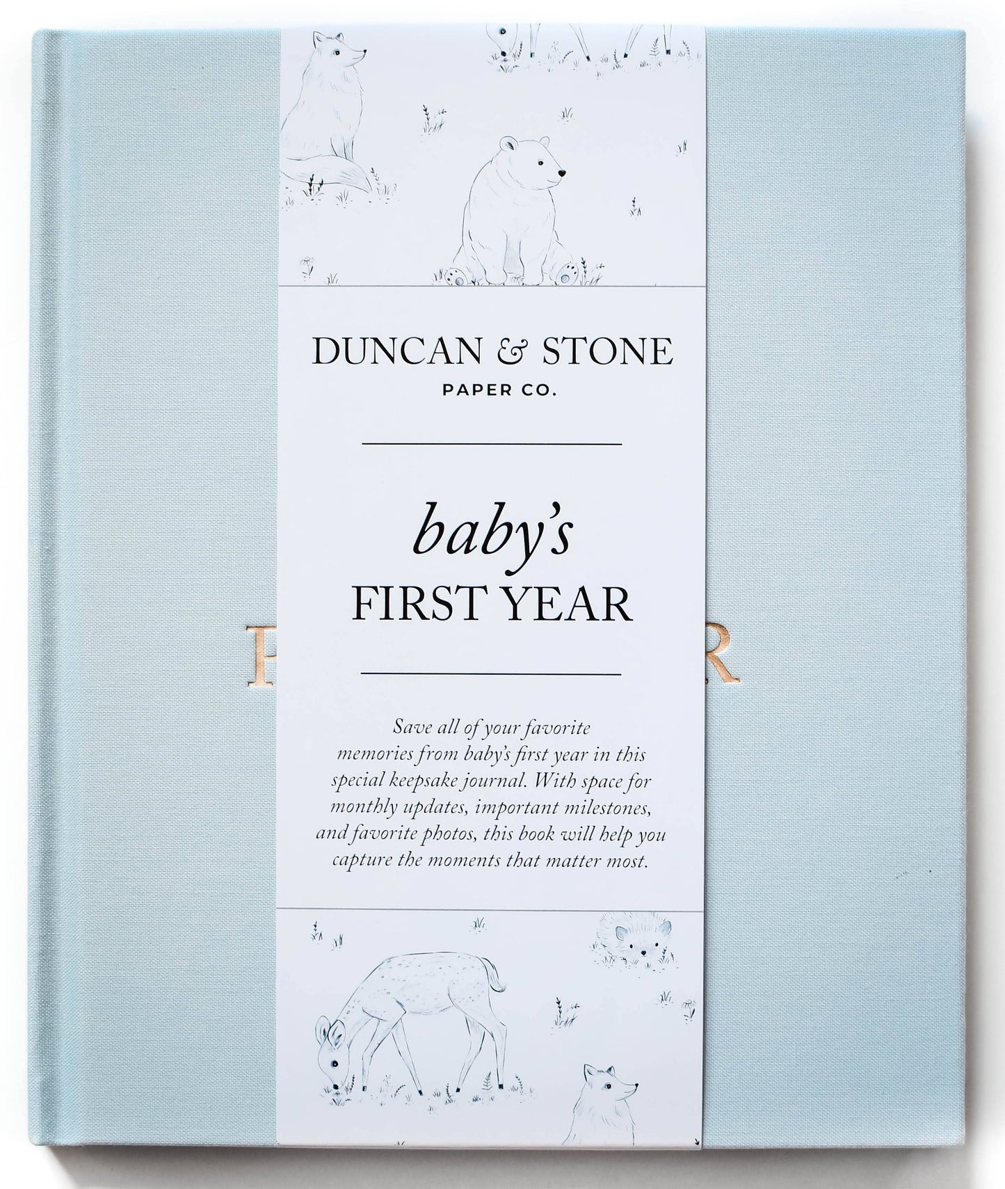 Baby's First Year Memory Book & Photo Album | Sky Blue