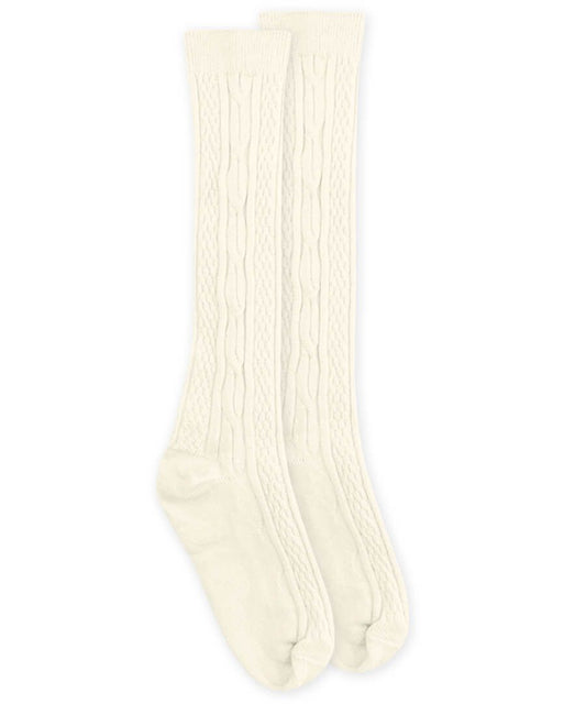 Jefferies Socks Classic Cable Knee High Socks | Ivory