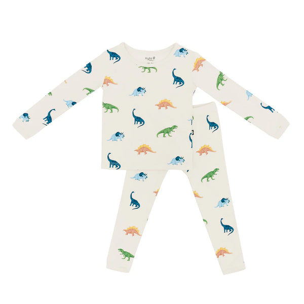 Kyte Baby Toddler Pajama Set | Ecru Roar