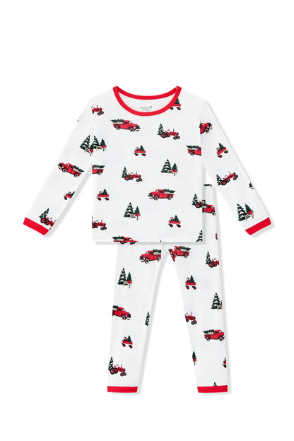 Kyte Baby L/S Pajama Set | Holiday Tree Farm