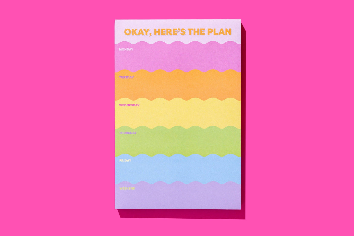 "Okay, Here's The Plan" Weekly List Pad