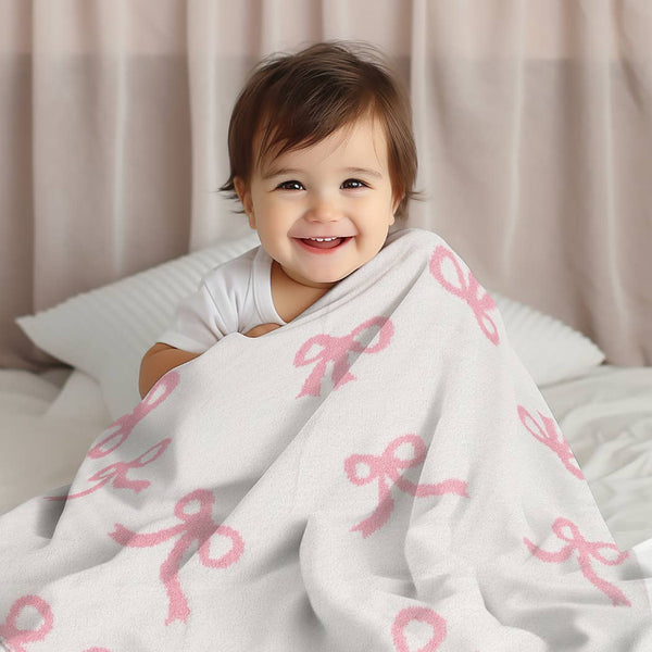 Child's Ribbon Pattern Throw Blanket