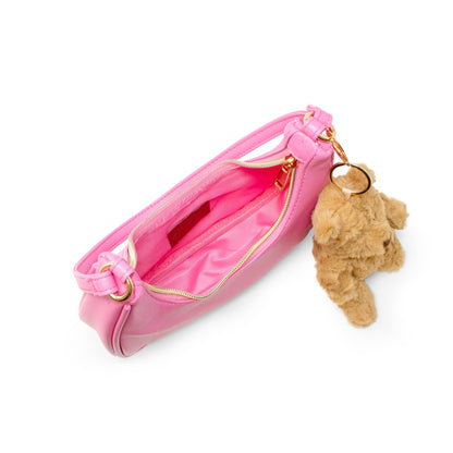 Teddy Bear Charm Shoulder Handbag