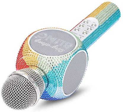 Rainbow Bling Karaoke Microphone & Bluetooth Speaker