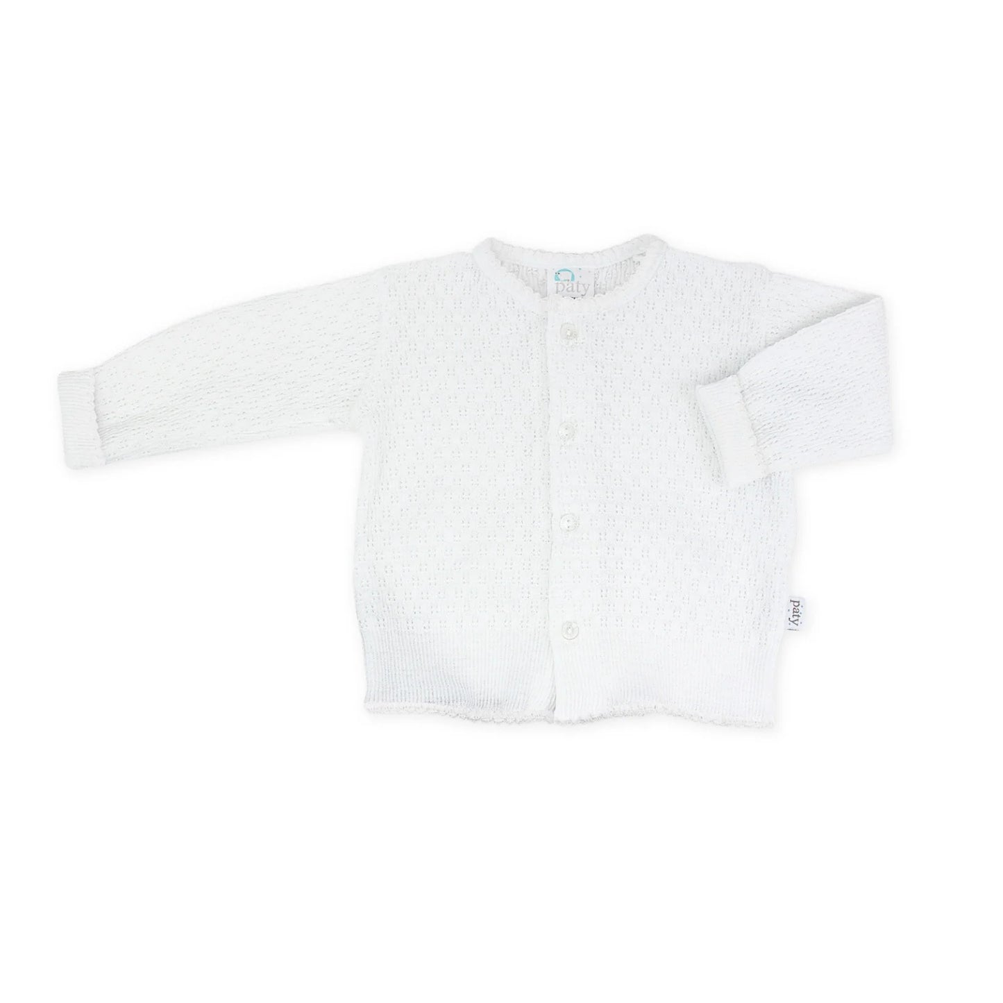Paty Knit Cardigan Sweater | White