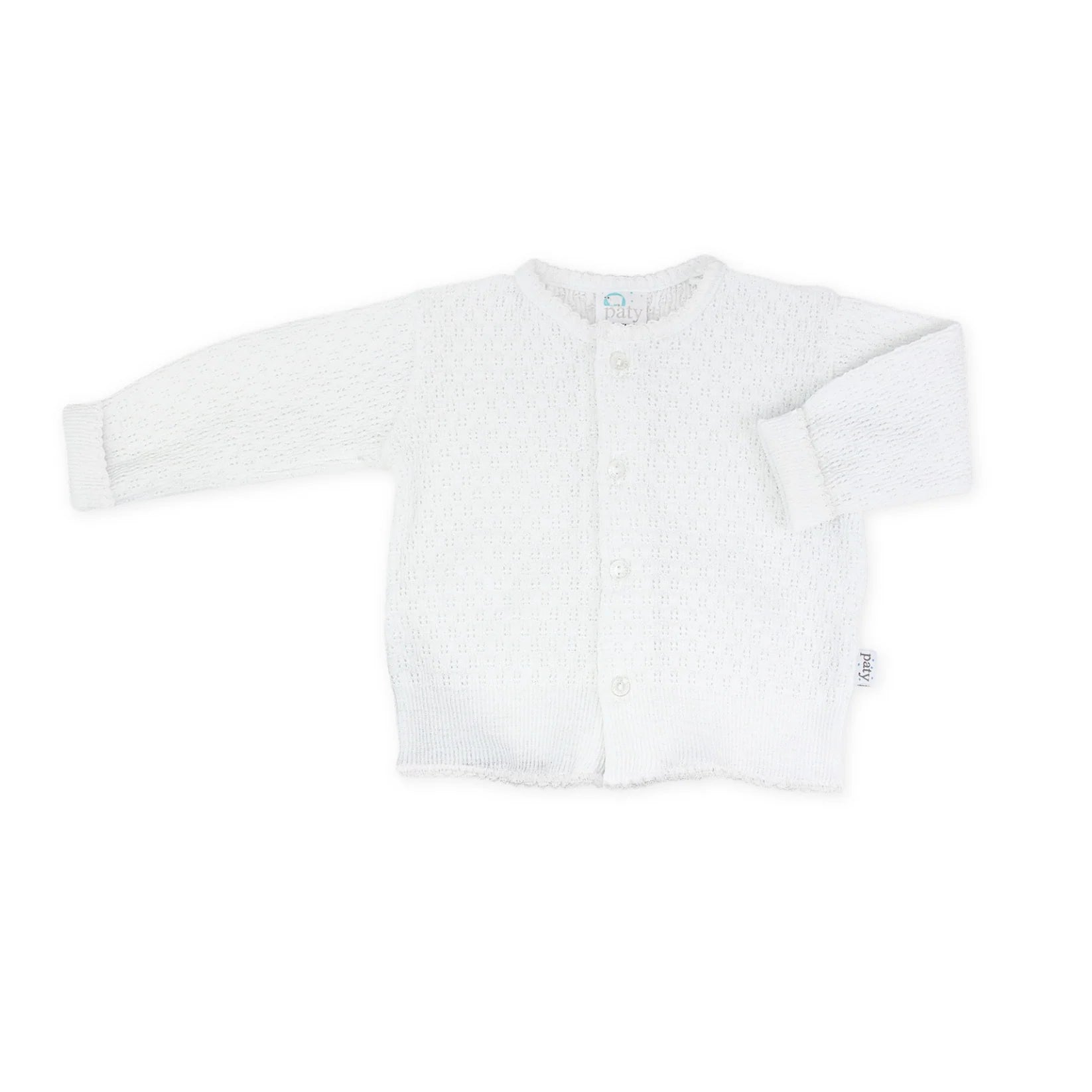 Paty Knit Cardigan Sweater | White
