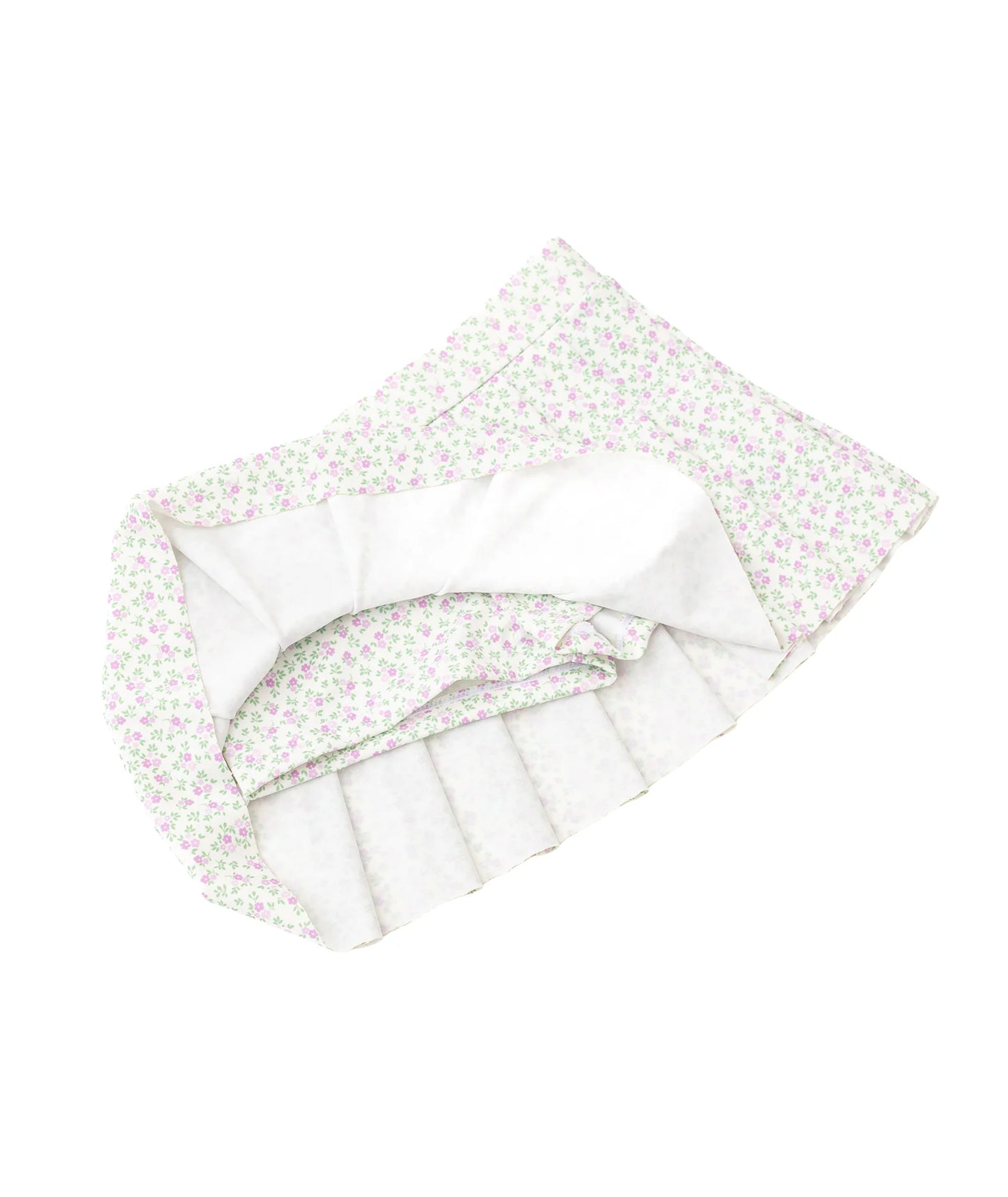 pleated active skirt , cottage floral lilac