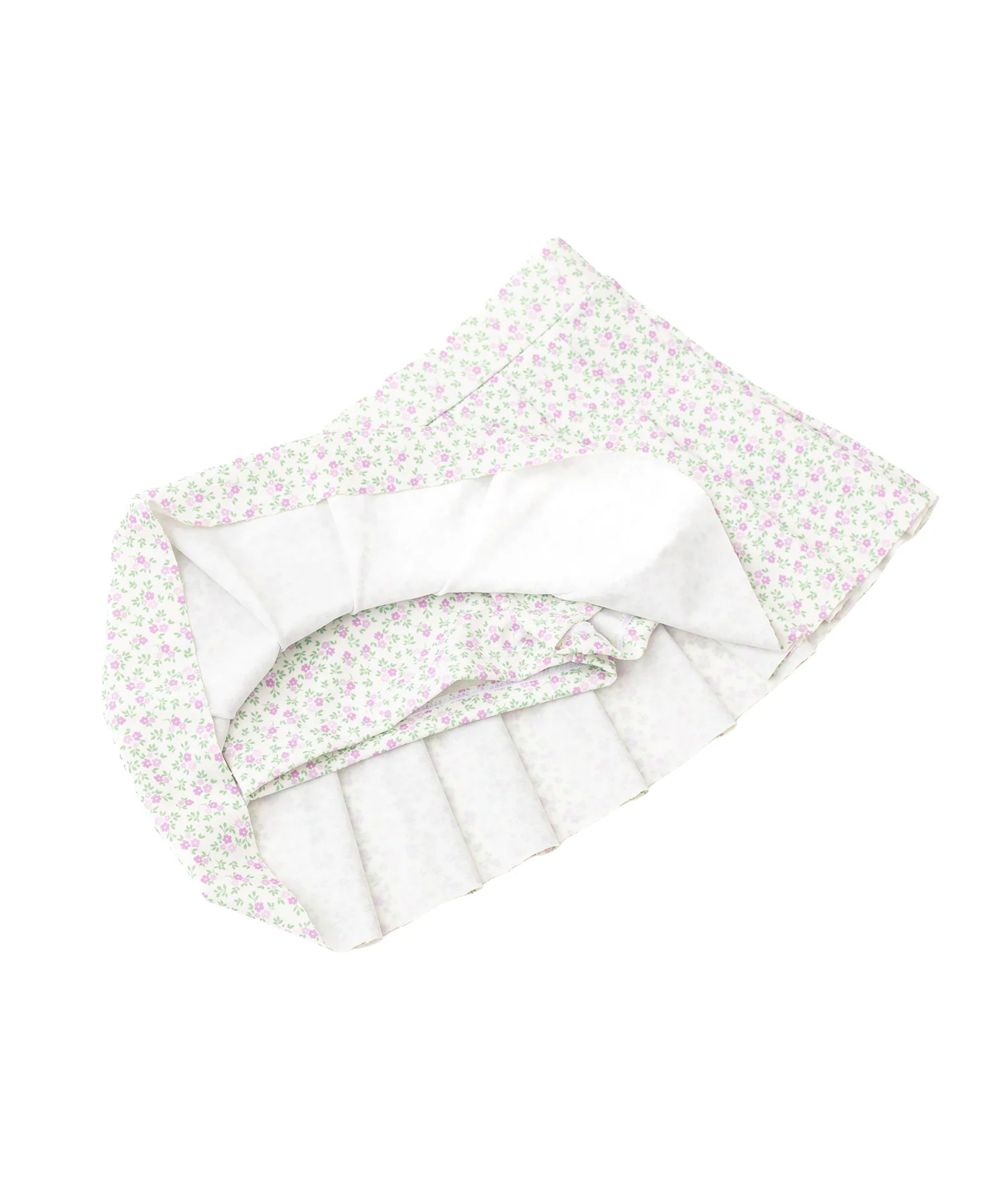 pleated active skirt , cottage floral lilac