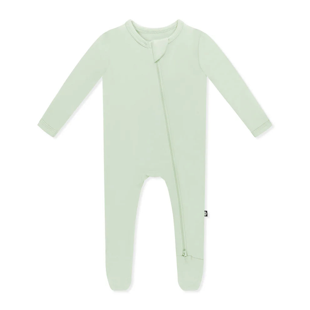Kyte Baby Zippered Bamboo Footie | Basil