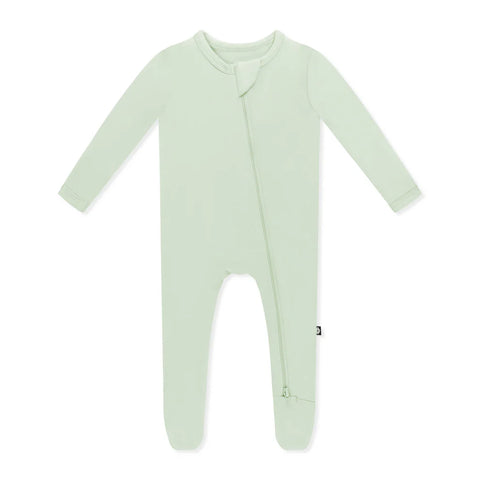 Kyte Baby Zippered Bamboo Footie | Basil