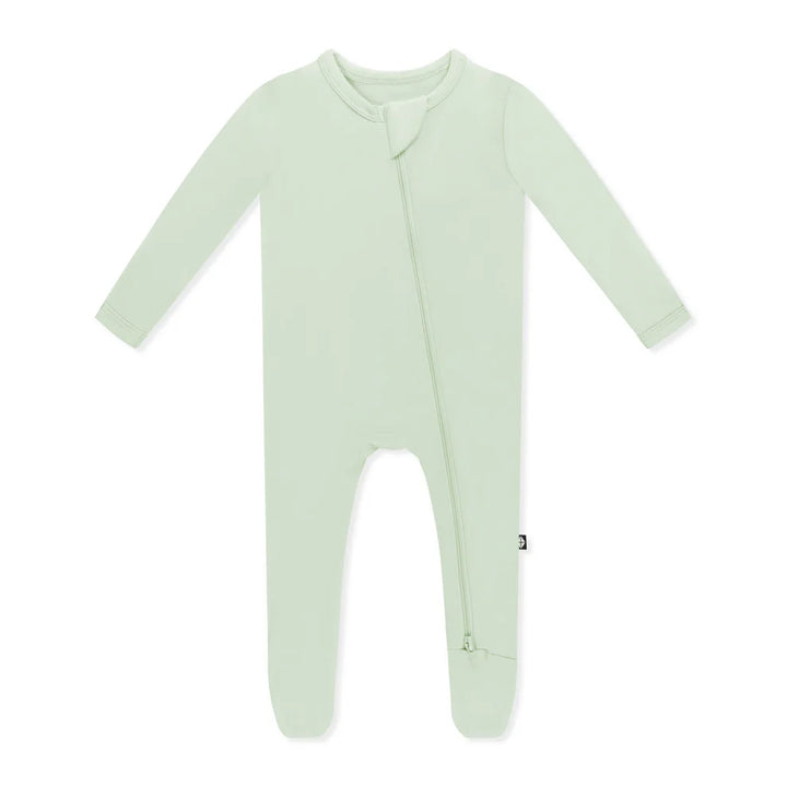 Kyte Baby Zippered Bamboo Footie | Basil