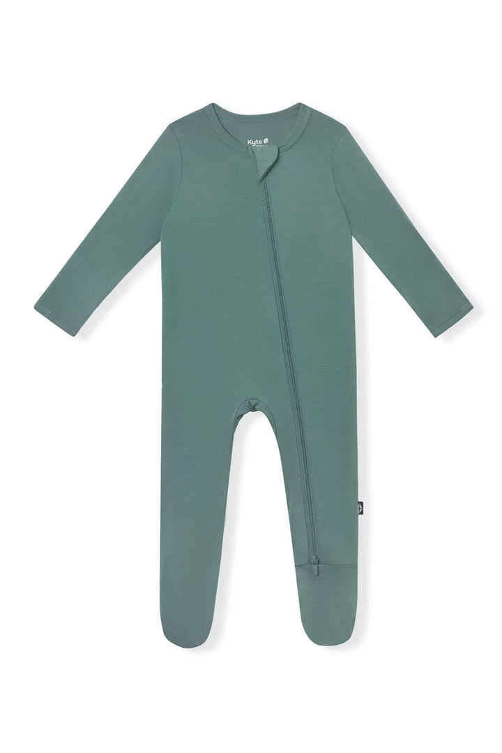Kyte Baby Zippered Bamboo Footie | Pine