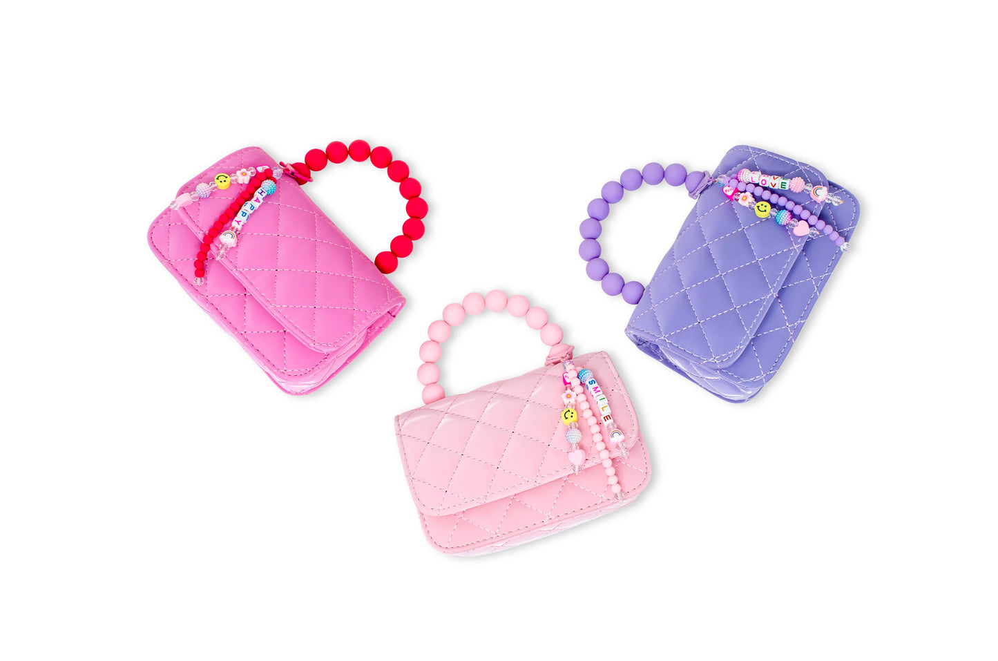 Pearl Handle Message Charm Handbag | Lavender