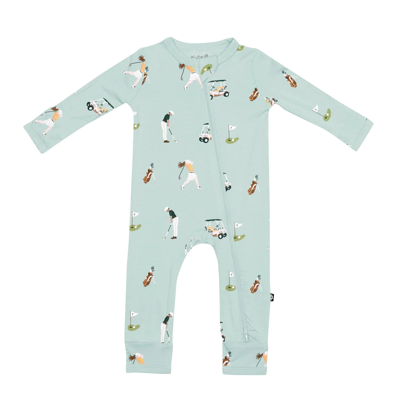 Kyte Baby Zippered Bamboo Romper | Golf