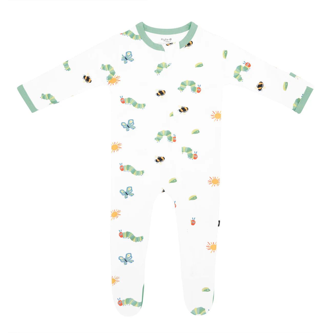 Kyte Baby Zippered Footie - The Very Hungry Caterpillar Kyte Baby Zippered Footie - The Very Hungry Caterpillar